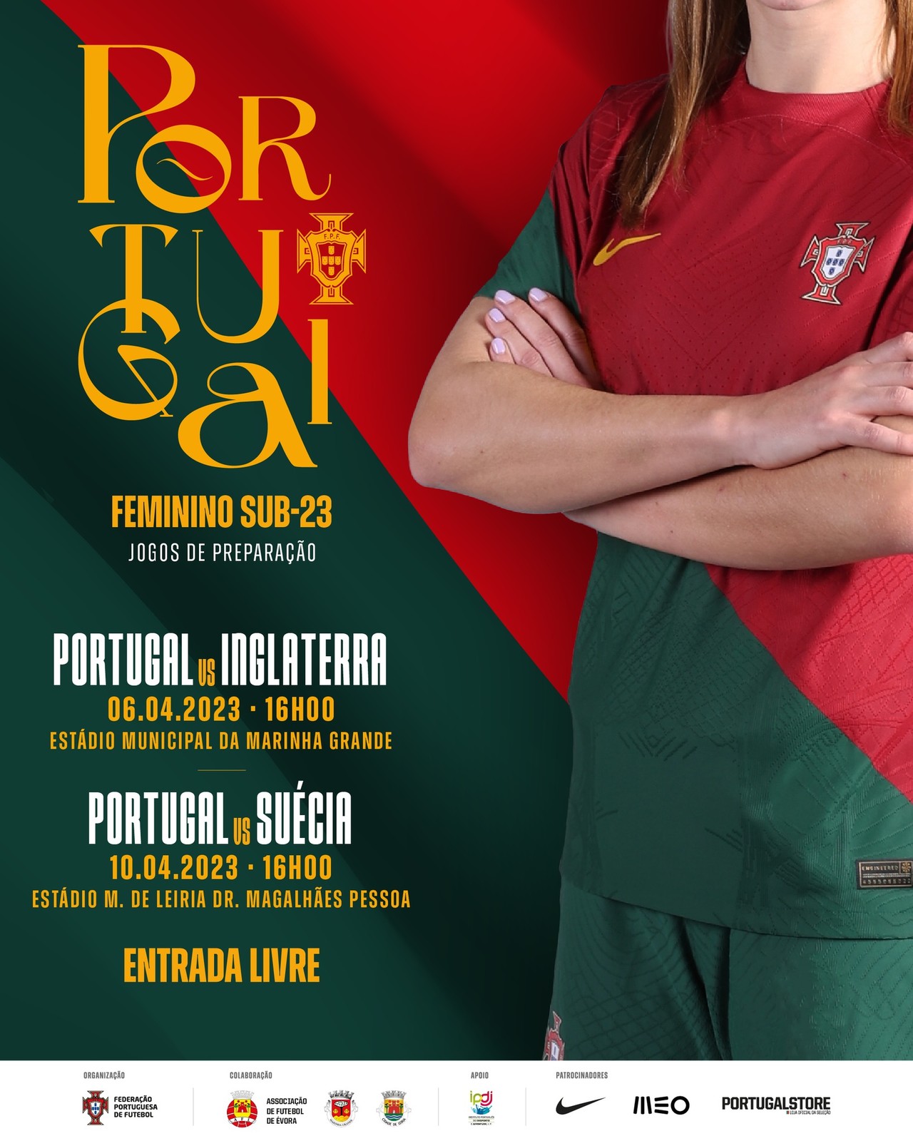 Turismo Marinha Grande / Seleção Nacional de Futebol Feminino Sub-23  Portugal X Inglaterra