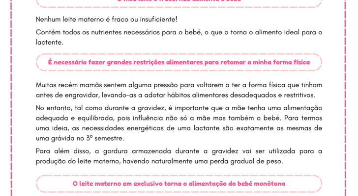 Mitos sobre a amamenta&ccedil;&atilde;o