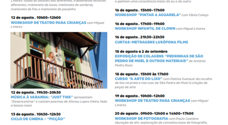 Cosmos Azul e Mar - Programação Agosto/Setembro