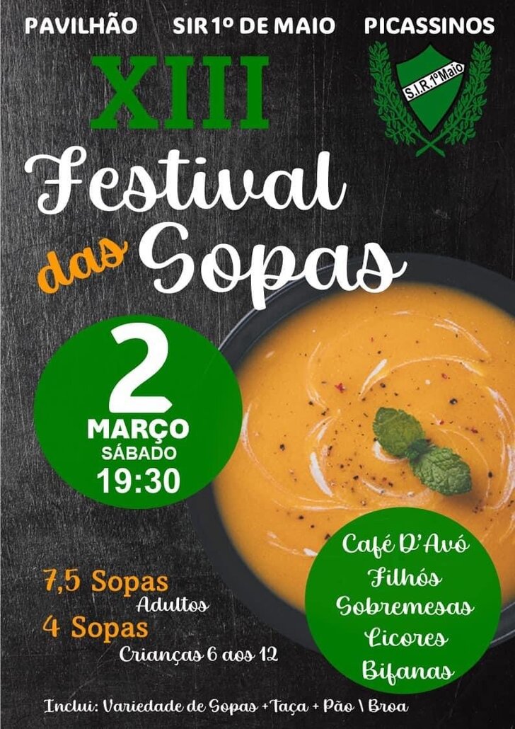XIII FESTIVAL DAS SOPAS - 2 de mar&ccedil;o